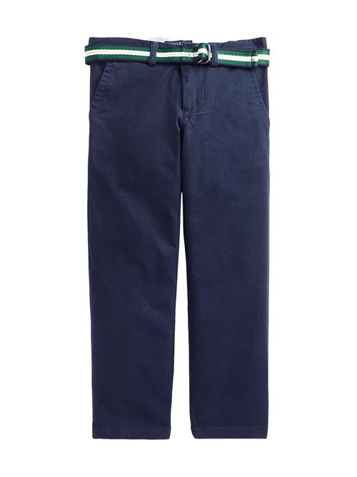 Pantalone blu con cintura RALPH LAUREN | 322855394001BLU